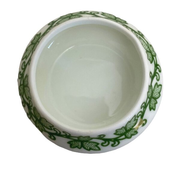 Cottage Floral Box Vintage Crownford Bone China USA 2 1/2" dia Cabbage Rose - Picture 7 of 10